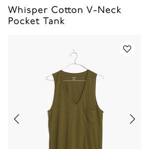 Whisper Cotton V-Neck Pocket Tank